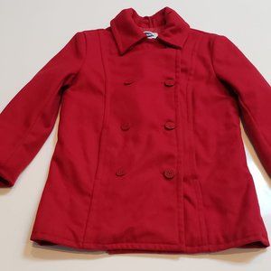 Red Wool Blend Pea Coat by Old Navy